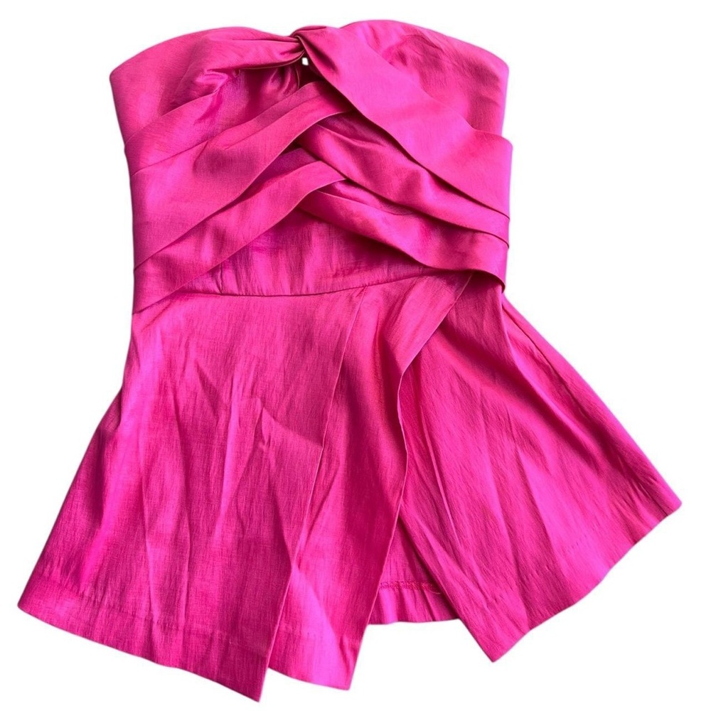 Fuchsia Strapless Blouse